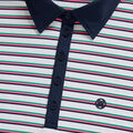 PERFORATED STRIPE TECH JERSEY POLO image number 6