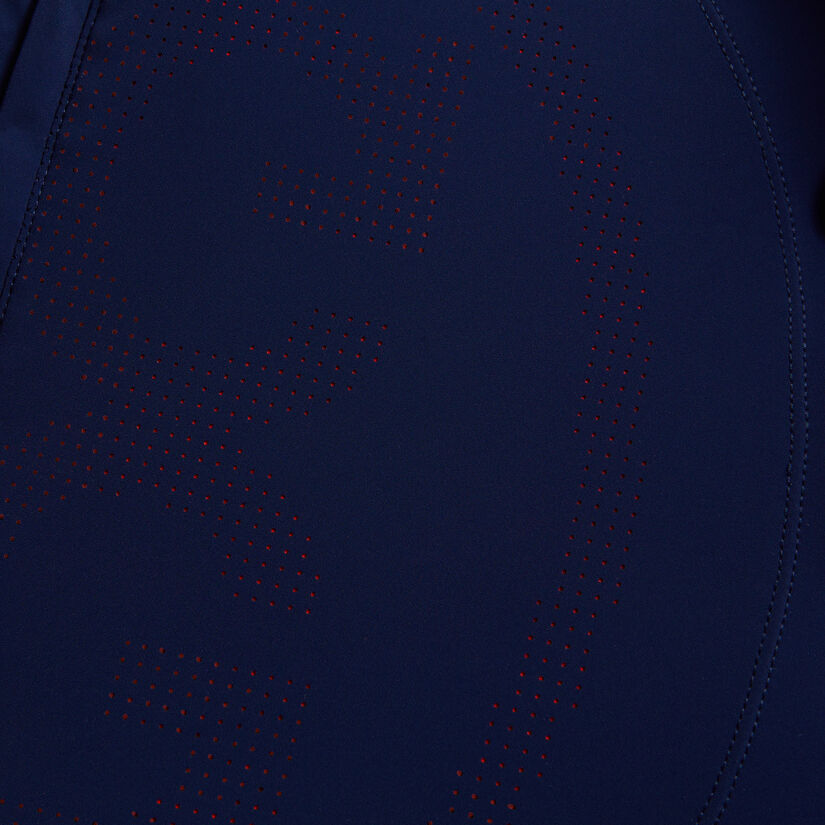 STRETCH WARP KNIT CROPPED QUARTER ZIP HOODED PULLOVER image number 7