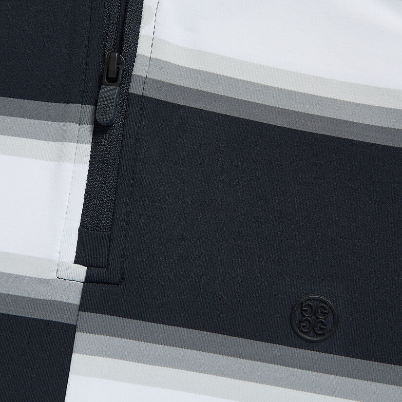 OFFSET GRADIENT STRIPE TECH QUARTER ZIP PULLOVER image number 6