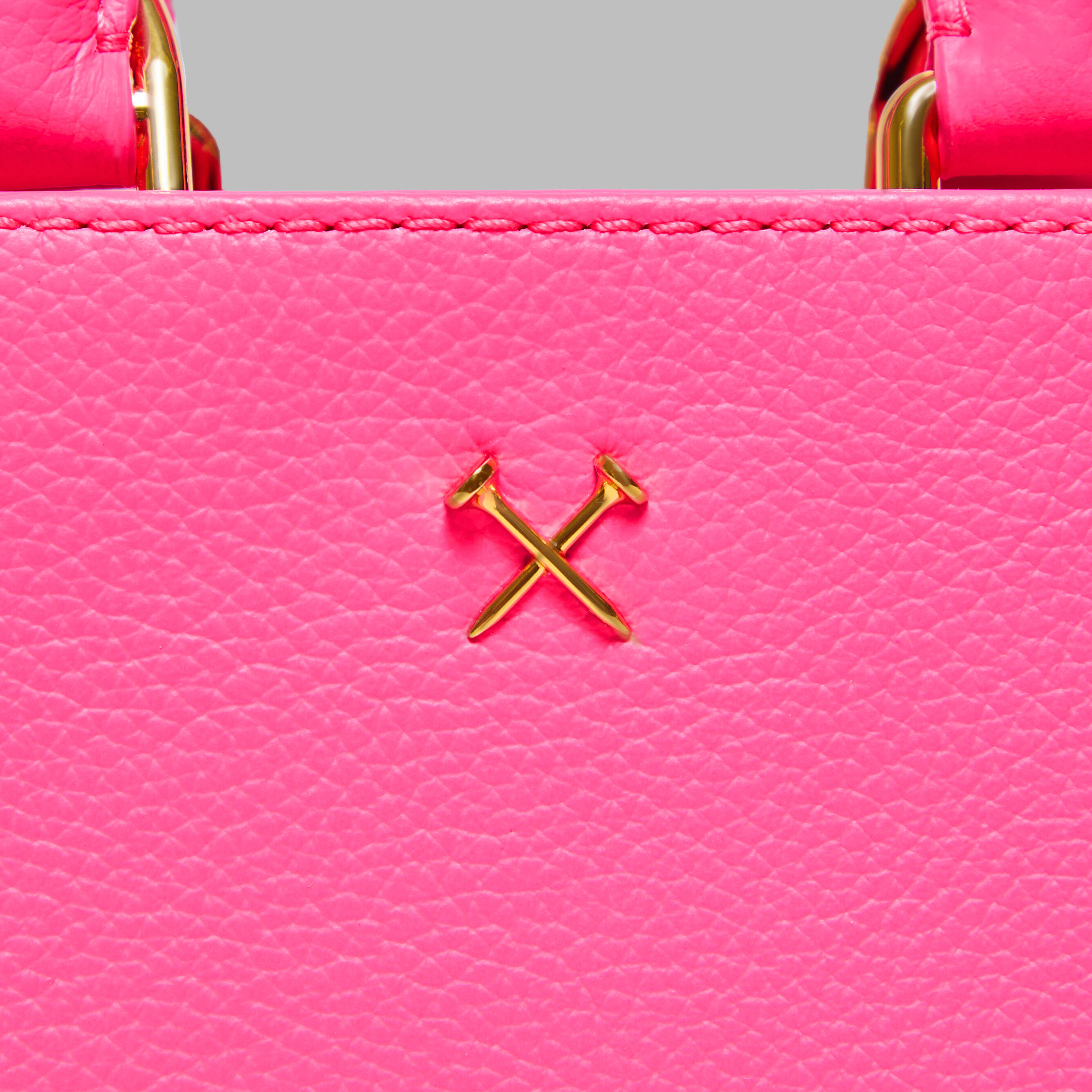 METAL TEES LEATHER MINI TOTE