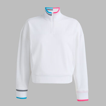 BRUSHED BACK STRETCH PULLOVER