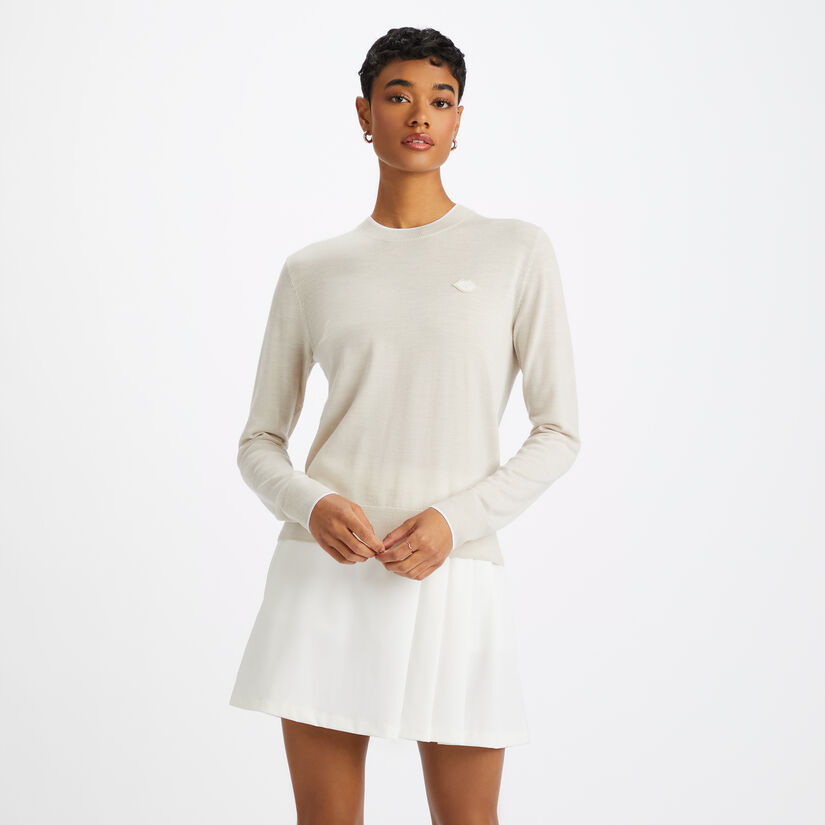 MOTHER GOLFER MERINO WOOL CREWNECK SWEATER image number 3
