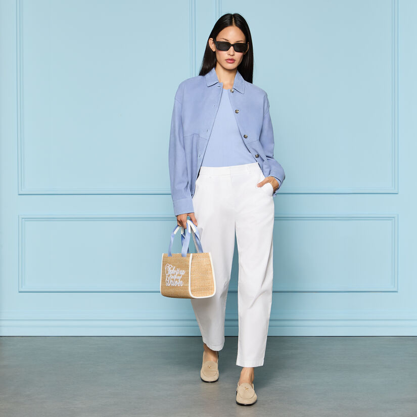RELAXED FIT SUEDE SHIRT JACKET image number 2