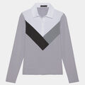 MULTI V TECH JERSEY LONG SLEEVE POLO image number 1