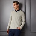 CONTRAST V NECK SLIM FIT CASHMERE SWEATER image number 2