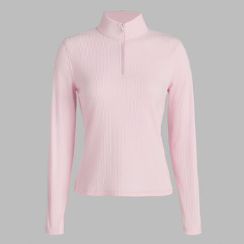 FITTED RIB 1/4 ZIP PULLOVER - Alternate Image 1