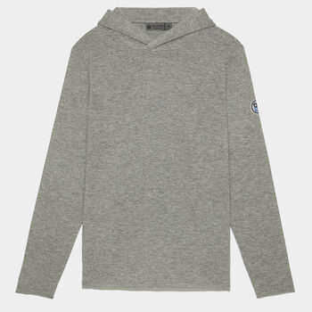 CASHMERE BLEND HOODED PULLOVER SWEATER