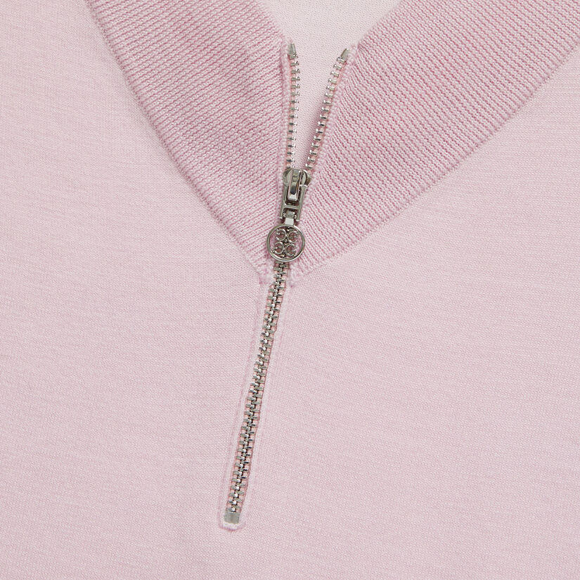V NECK MERINO WOOL QUARTER ZIP SWEATER image number 6
