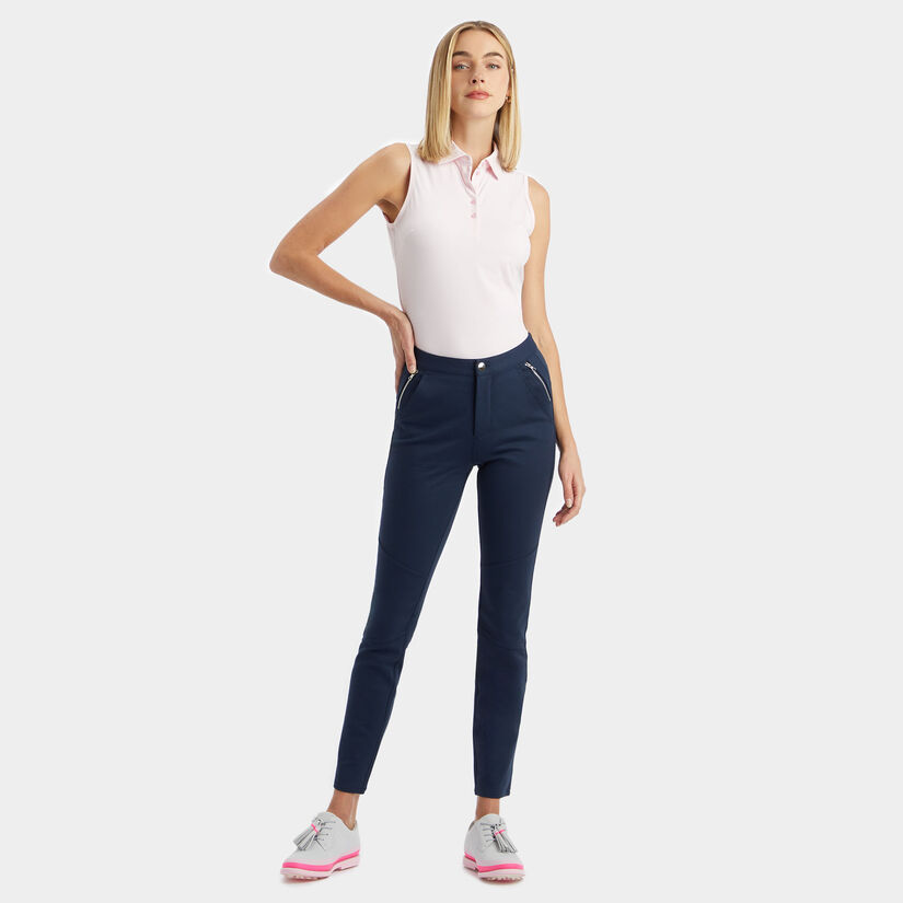 FEATHERWEIGHT SILKY TECH NYLON SLEEVELESS POLO image number 4