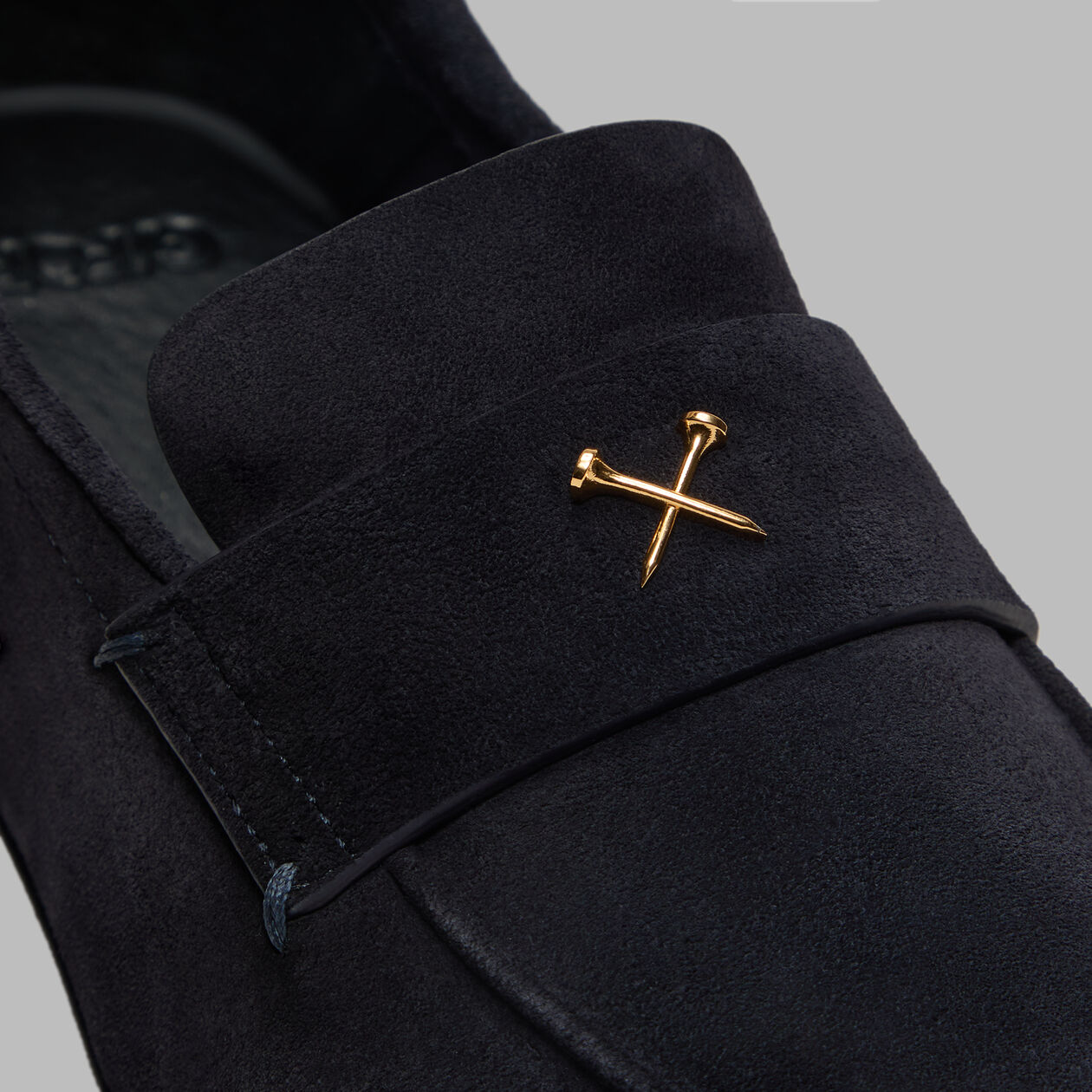G/FORE Men Leather Loafers with Metal Tees in Color Black, Size US 10.5 MEN main image 2