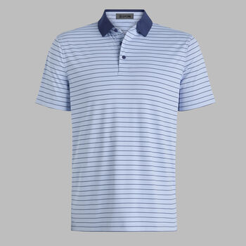 HERRINGBONE STRIPE TECH JERSEY POLO