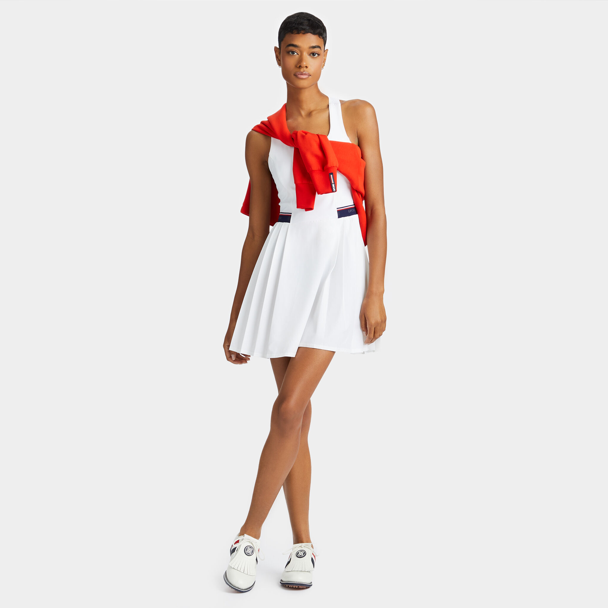 Red tennis dress discount