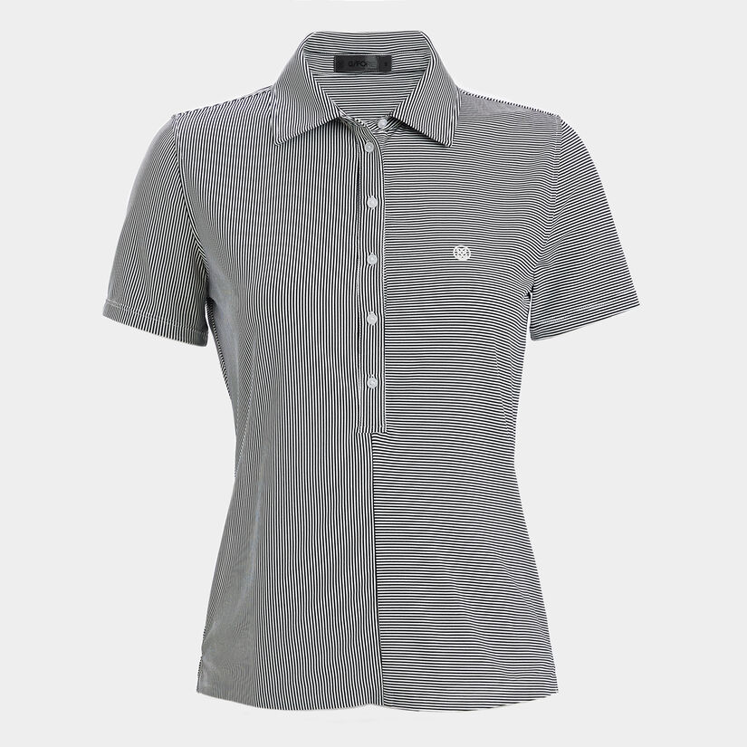 MIXED FEEDER STRIPE TECH JERSEY POLO image number 1