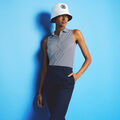 CHEVRON FEEDER STRIPE TECH PIQUÉ SLEEVELESS POLO image number 2