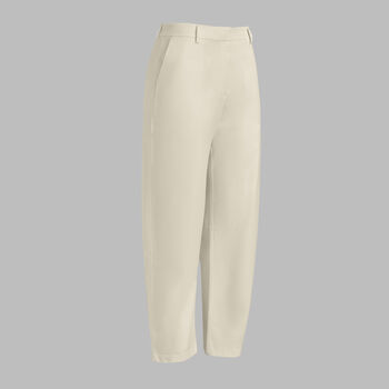 LTD RELEASE STRETCH COTTON GABARDINE BARREL LEG TROUSER