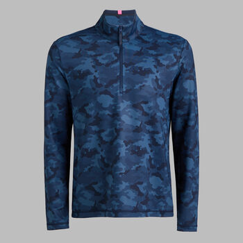 BRUSHED BACK TECH TERRY QUARTER ZIP PULLOVER