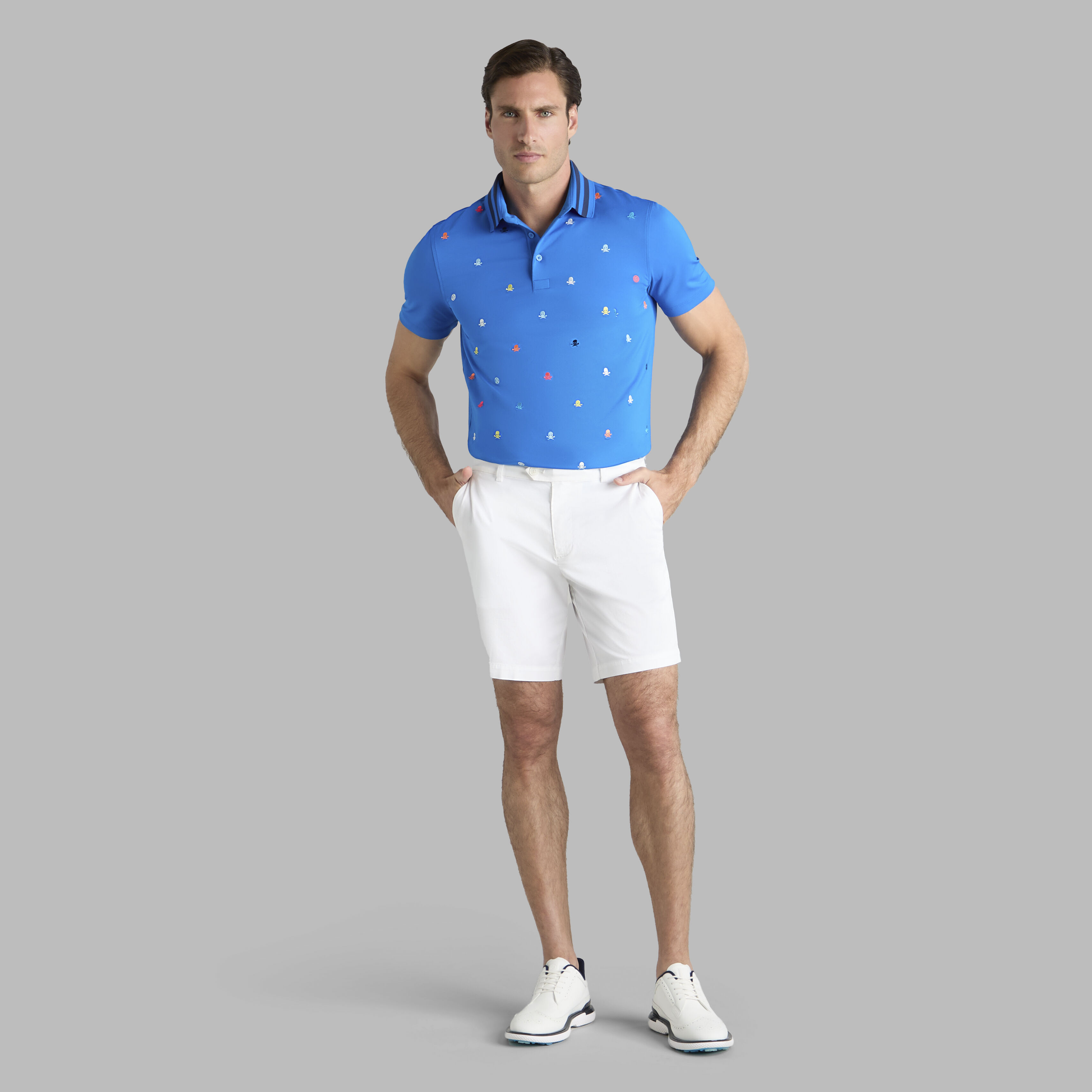 EMBROIDERED TECH JERSEY POLO | MEN'S POLO SHIRTS | G/FORE