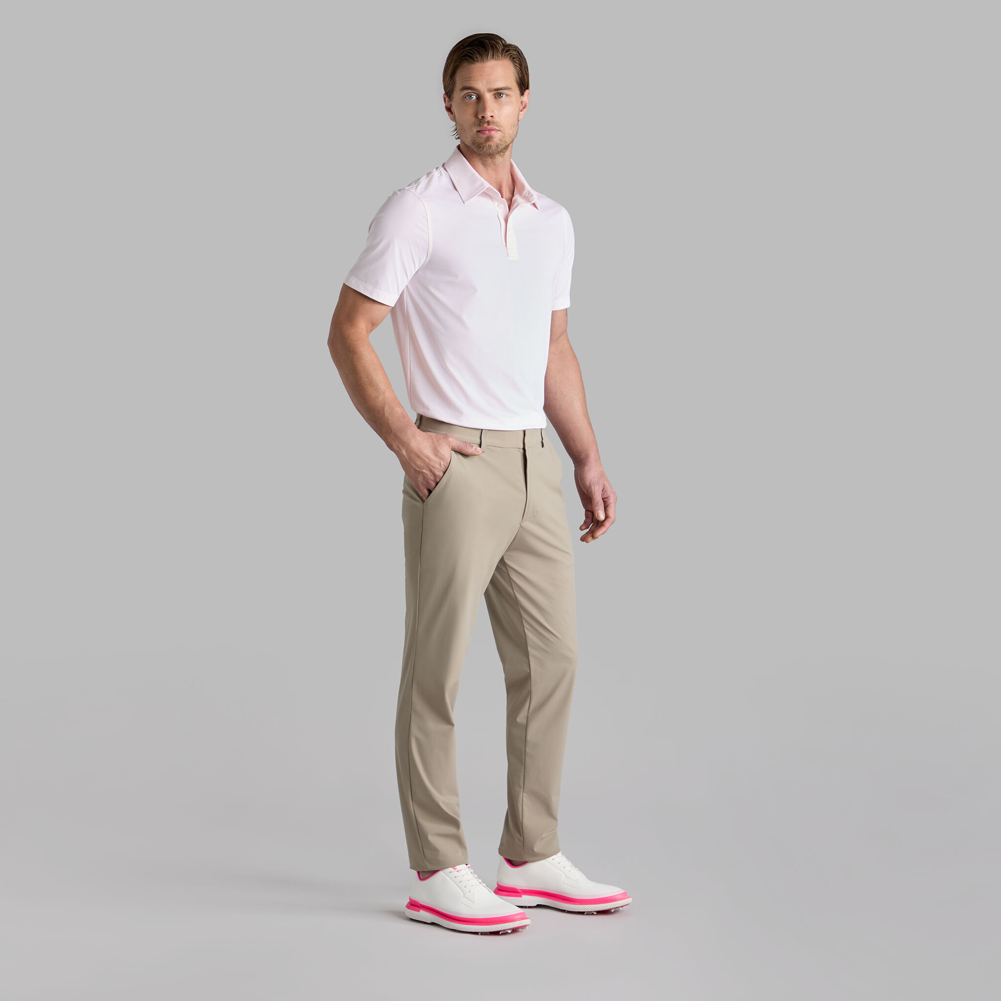 G/FORE ポロシャツ 艶ありダークグレー　サイズXS FINE STRETCH JACQUARD POLO | MEN'S POLO SHIRTS |G/FORE