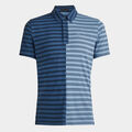 SPLIT STRIPE CONTRAST TECH JERSEY POLO image number 1