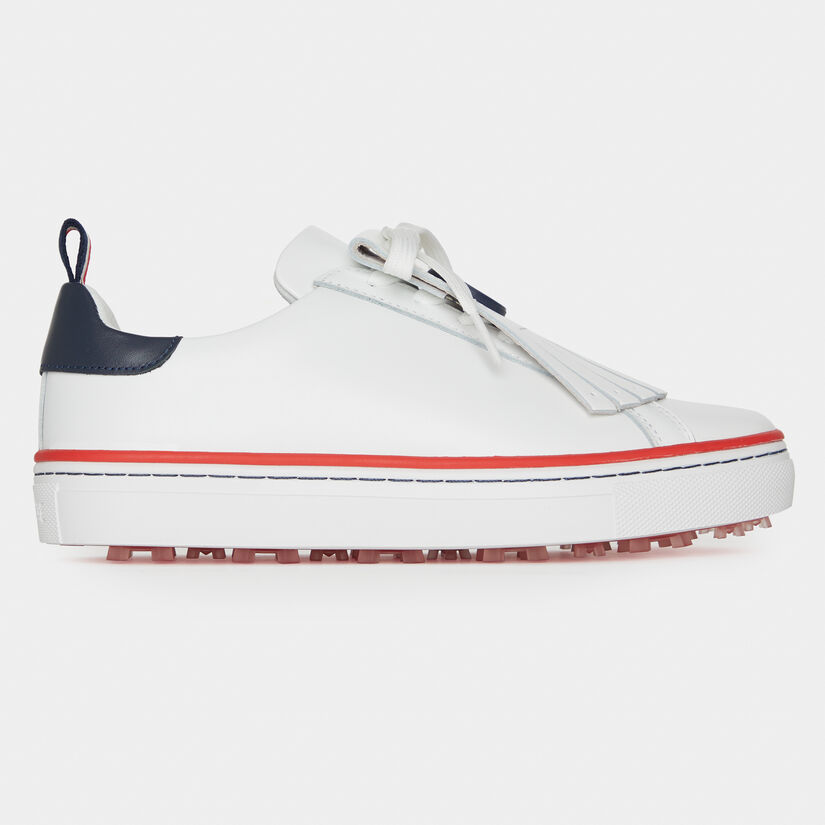WOMEN'S DURF PEBBLE LEATHER CONTRAST ACCENT KILTIE GOLF SHOE image number 1