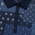 BORO PRINT PIQUÉ SLEEVELESS POLO DRESS image number 7