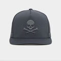 MONOCHROME SKULL & TEES INTERLOCK KNIT TALL TRUCKER HAT image number 2