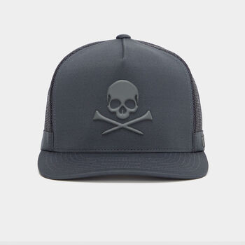 MONOCHROME SKULL & TEES INTERLOCK KNIT TALL TRUCKER HAT