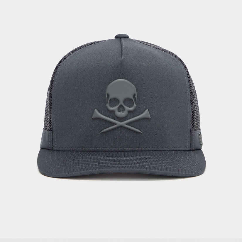 MONOCHROME SKULL TEES INTERLOCK KNIT TALL TRUCKER HAT MEN S