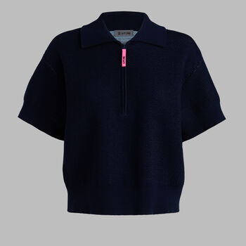 1/4 ZIP SHORT SLEEVE SWEATER POLO