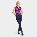 OFFSET STRIPE TECH PIQUÉ SLEEVELESS POLO image number 4