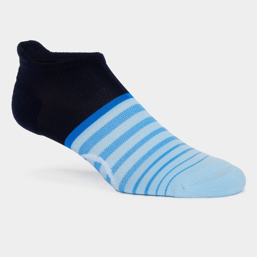 WOMEN'S TWO TONE GRADIENT STRIPE NYLON LOW SOCK image number 1