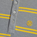 OFFSET STRIPE MODERN SPREAD COLLAR TECH PIQUÉ SLIM FIT POLO image number 6