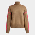MERINO WOOL CONTRAST STRIPE TURTLENECK SWEATER image number 1