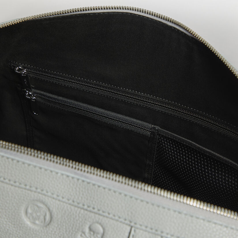 EMBOSSED SKULL & TEES LEATHER WEEKENDER image number 6