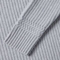 CASHMERE SIDE ZIP RIBBED CREWNECK SWEATER image number 6