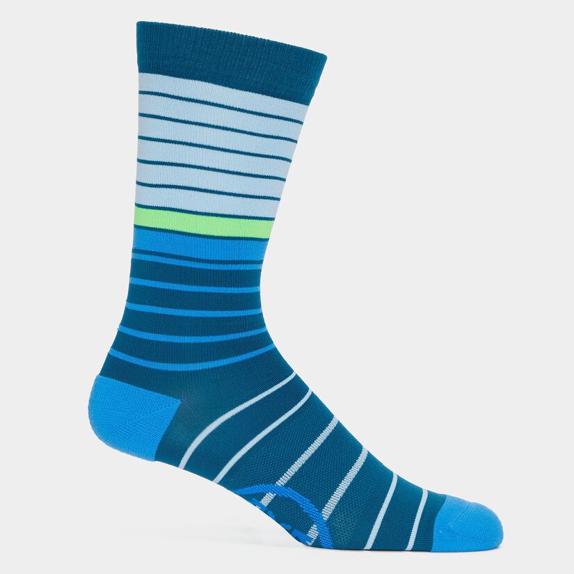 MIXED STRIPE COMPRESSION CREW SOCK image number 1
