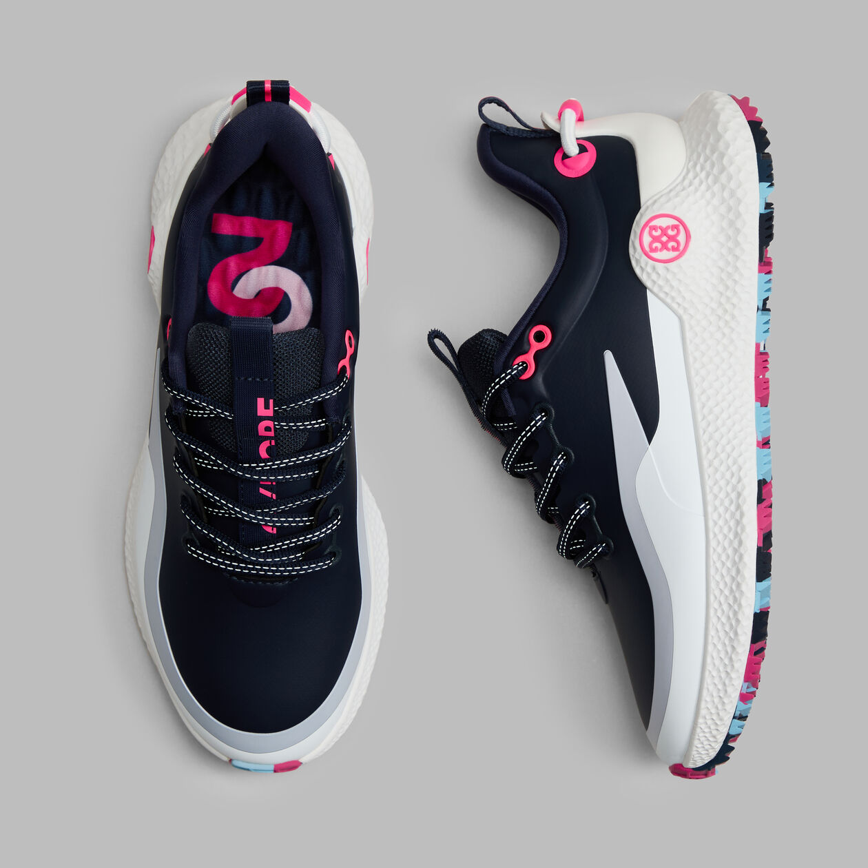 G/FORE White Gray Athletic Golf Shoe with Pink Accent 2025 G/Fore Women main image 3