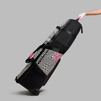 DISTORTED CHECK GOLF BAG TRAVEL CASE