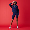 STRETCH WARP KNIT CROPPED QUARTER ZIP HOODED PULLOVER image number 2
