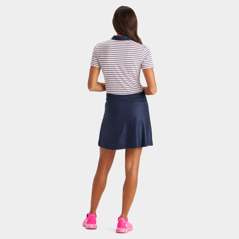 PERFORATED STRIPE TECH JERSEY POLO image number 5