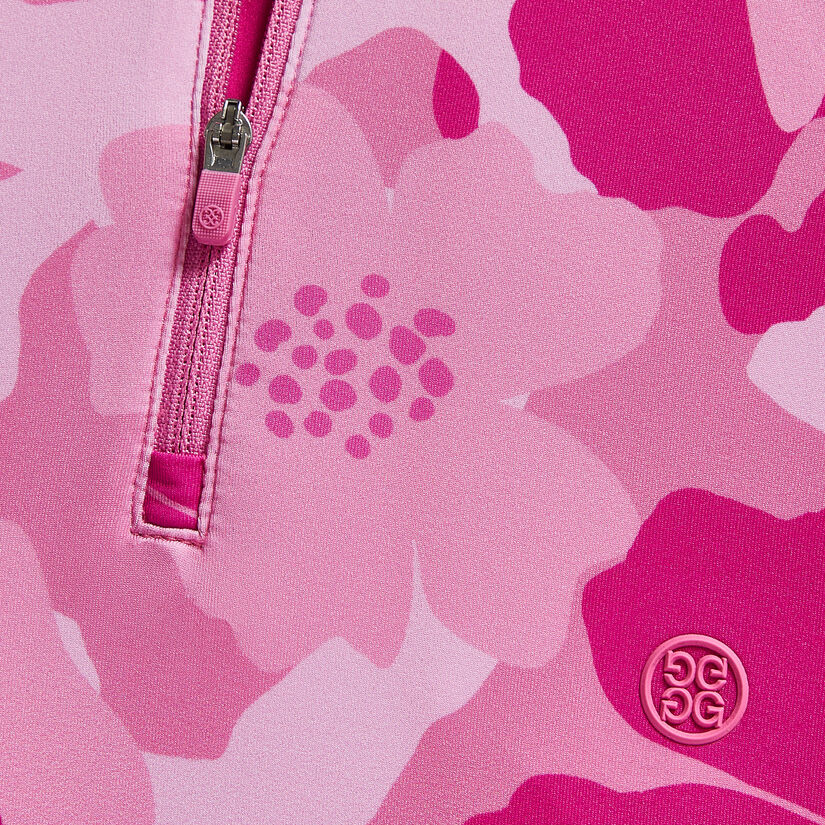 FLORAL CAMO TECH JERSEY QUARTER ZIP PULLOVER image number 6