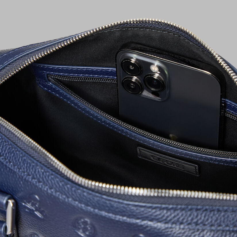 EMBOSSED SKULL & TEES LEATHER MINI DUFFEL CART BAG image number 5