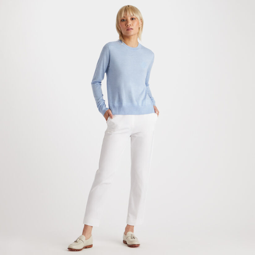 TALK BIRDIE TO ME MERINO WOOL CREWNECK SWEATER image number 4