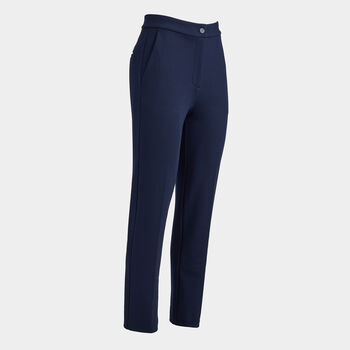 DOUBLE KNIT CIGARETTE LEG HIGH RISE STRETCH TROUSER