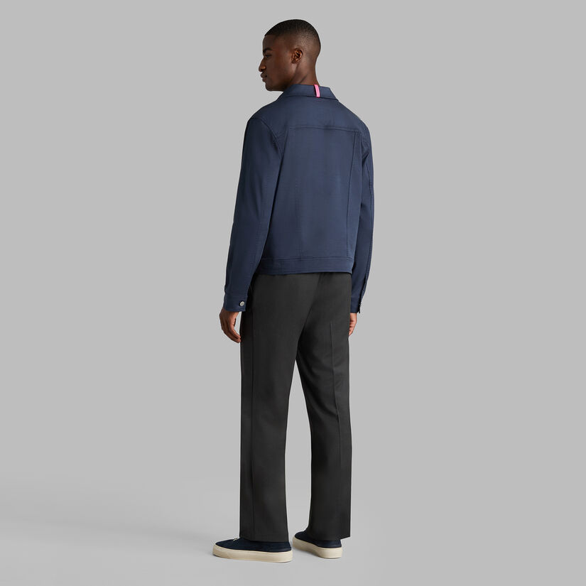 STRETCH COTTON GABARDINE TRUCKER JACKET image number 4