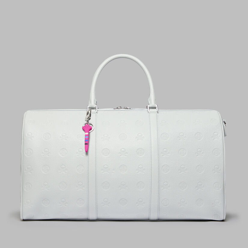 EMBOSSED SKULL & TEES LEATHER WEEKENDER image number 3