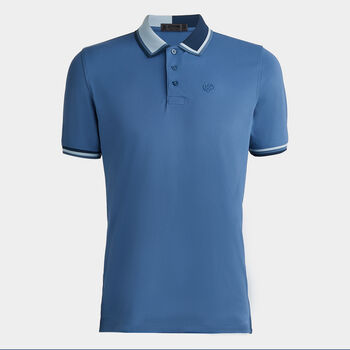 TWO TONE BANDED SLEEVE TECH PIQUÉ POLO