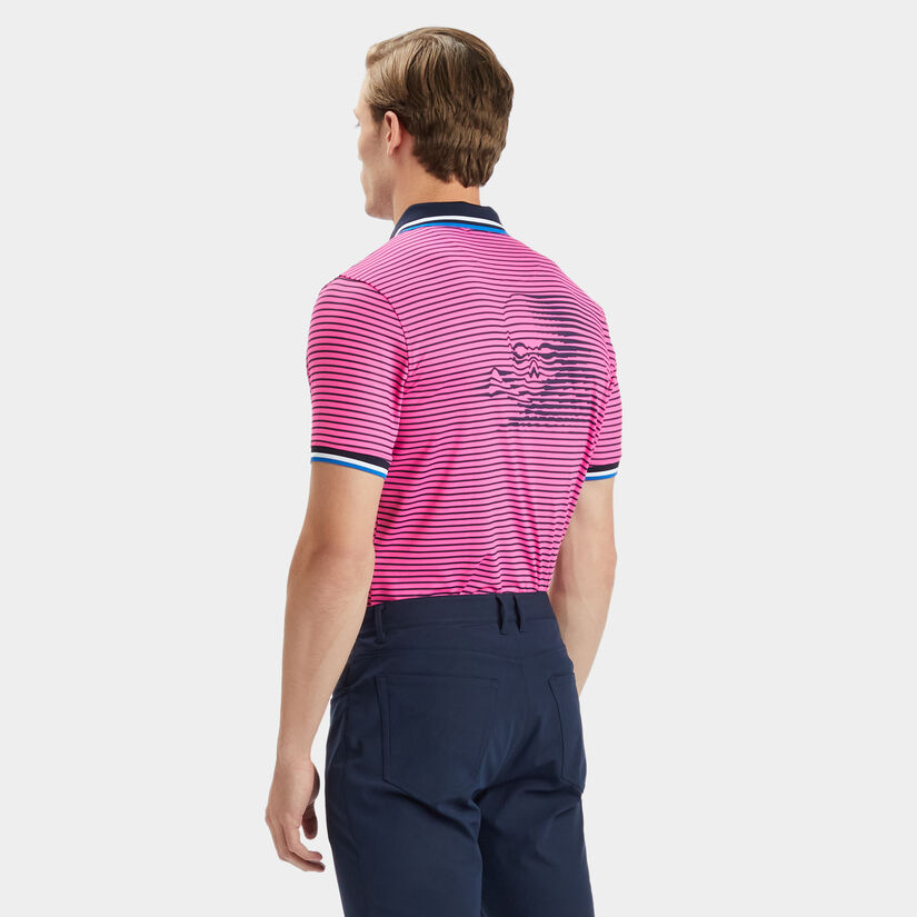 SKULL & T'S 3D BANDED SLEEVE TECH JERSEY POLO image number 5