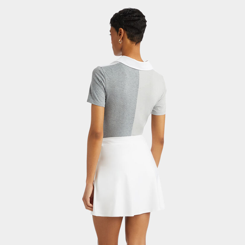COLOUR BLOCK V MÉLANGE TECH JERSEY POLO image number 5