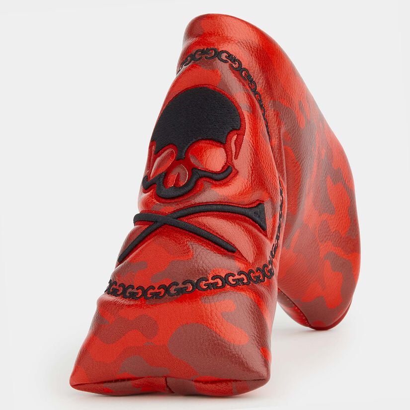SKULL & T'S CAMO VELOUR LINED BLADE PUTTER COVER image number 2